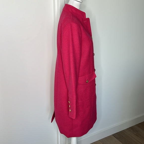 Talbots Military Coat Fuchsia Pink Size 2 NWT - Picture 10 of 14
